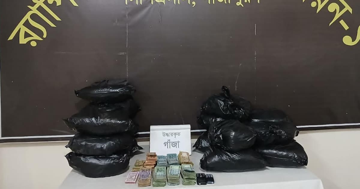 কেরানীর টেকে র‍্যাবের অভিযান, গাঁজা ও নগদ অর্থসহ আটক ১