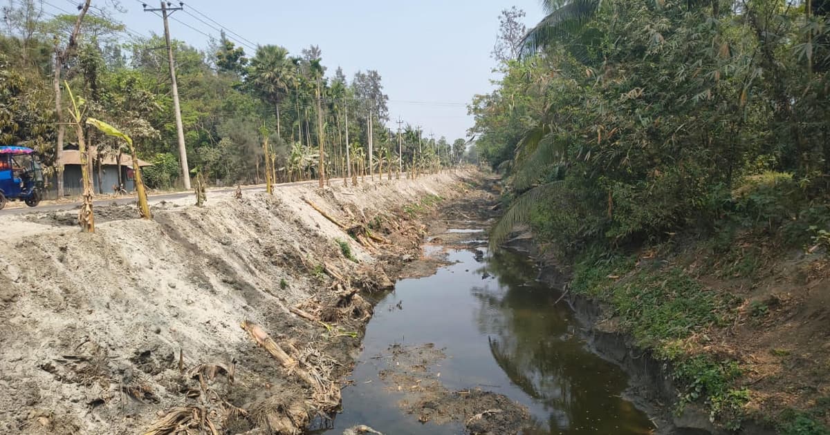 নোয়াখালীতে সড়ক নির্মাণে অবৈধভাবে মাটি উত্তোলনের অভিযোগ