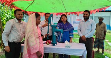 সৈয়দপুরে হতদরিদ্রদের মাঝে টিউবওয়েল বিতরণ