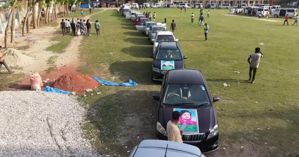 অর্ধশত গাড়ি নিয়ে ছাত্রদল নেতার শোডাউন, সমালোচনার ঝড়