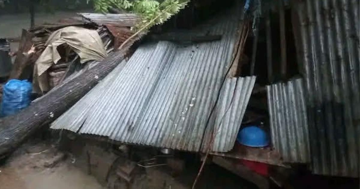 দুমকিতে কালবৈশাখীর তাণ্ডব লণ্ডভণ্ড জনপদ