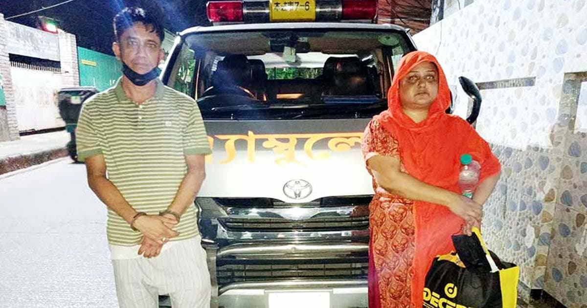 অ্যাম্বুলেন্সে ইয়াবা পাচারকালে স্বামী-স্ত্রী আটক