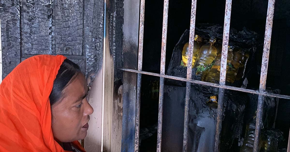 আগুনে পুড়ে ছাই টিসিবির পণ্য