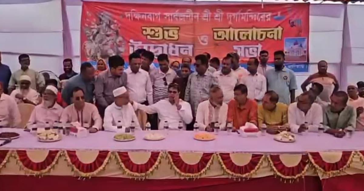 রূপগঞ্জে দুর্গামন্দির নির্মাণ কাজের উদ্বোধন