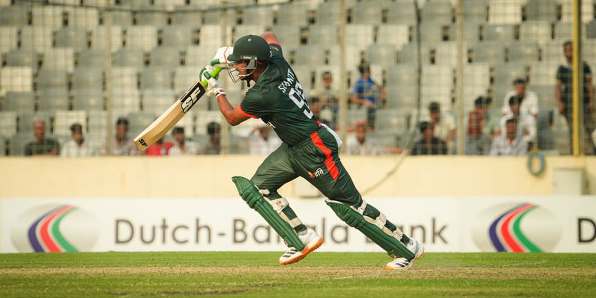 শান্তর সেঞ্চুরিতে ২৬৬ রানের লক্ষ‍্য দিল বাংলাদেশ
