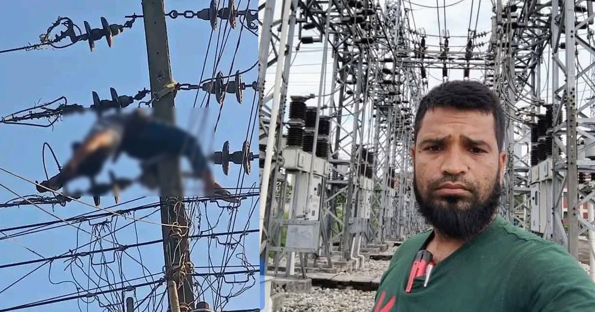 বিদ্যুতের তারে জড়িয়ে মেকানিকের মর্মান্তিক মৃত্যু