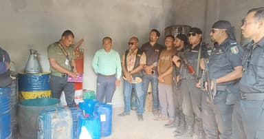 পার্বতীপুরে ১২শ লিটার পেট্রোল জব্দ