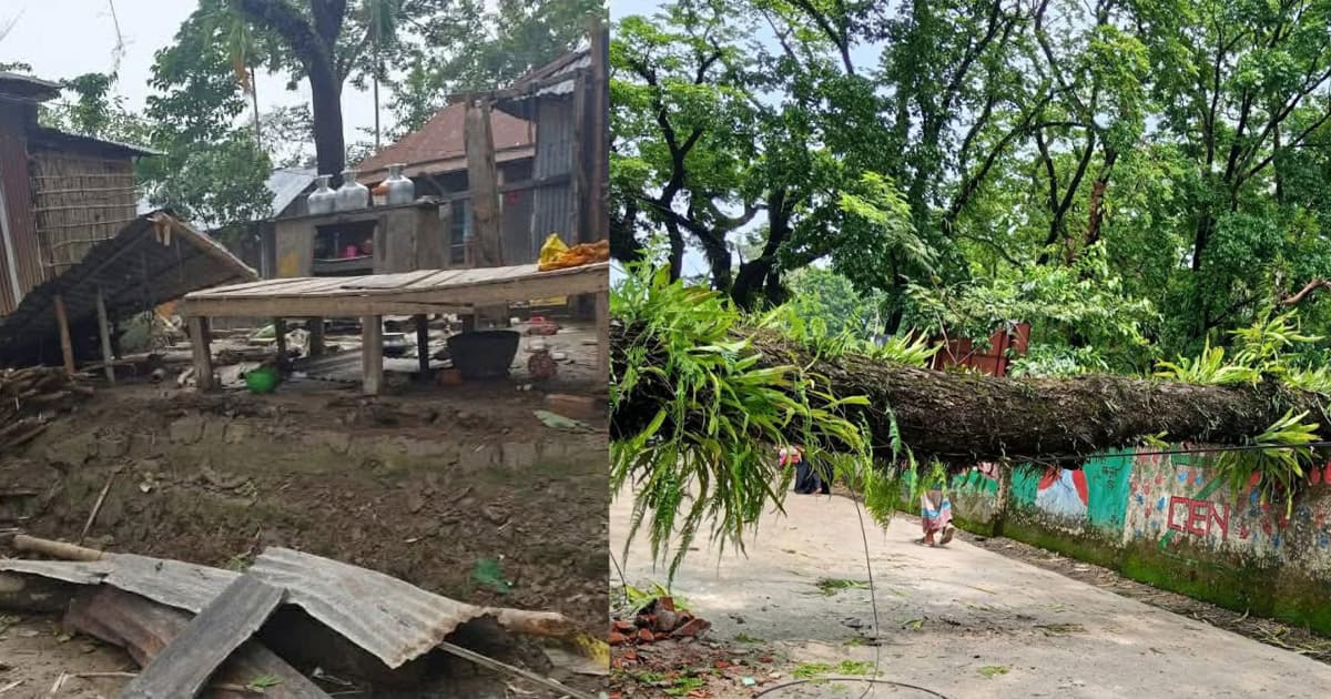 সিলেটে কালবৈশাখী ঝড়ে শতাধিক ঘরবাড়ি ক্ষতিগ্রস্ত, নিহত ২