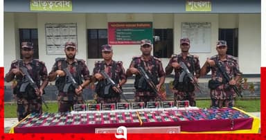 পাটগ্রাম সীমান্তে বিজিবির অভিযানে মোবাইল ফোনের ডিসপ্লে জব্দ