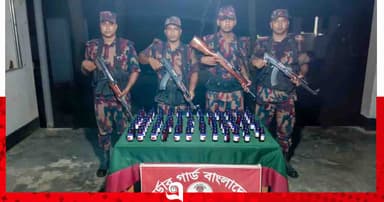 শিবগঞ্জে ৯৬ বোতল ভারতীয় এস্কাফ সিরাপ জব্দ