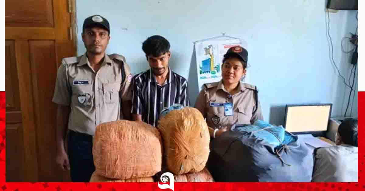 শান্তিগঞ্জে প্রাইভেটকারে ৪০ কেজি গাঁজা উদ্ধার