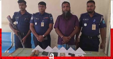 নড়িয়ায় বিদেশি রিভলবার ও অস্ত্রসহ আটক ১