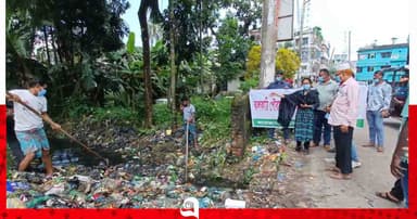 ঝালকাঠিতে পানি প্রবাহ স্বাভাবিক রাখতে খাল পরিষ্কার অভিযান শুরু