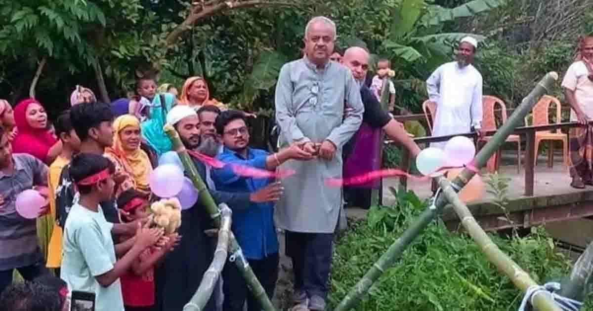 ফিতা কেটে সাঁকো উদ্বোধন, ট্রোলের মুখে বিএনপি নেতা