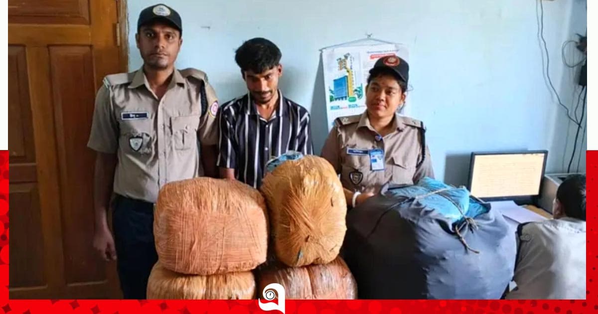 শান্তিগঞ্জে প্রাইভেটকার থেকে ৪০ কেজি গাঁজা উদ্ধার
