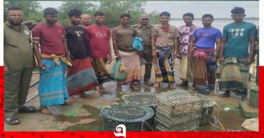 নিষেধাজ্ঞার মধ্যে সুন্দরবনে কাঁকড়া আহরণ, ৮ জেলে আটক
