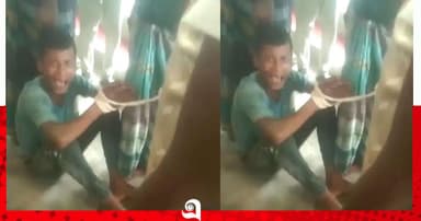 চুরির অভিযোগে কিশোরকে হাত বেঁধে নির্যাতন, ভিডিও ভাইরাল