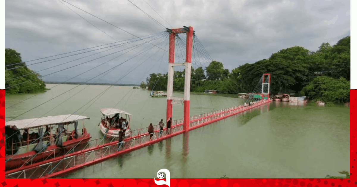 বাড়ছে কাপ্তাই হ্রদের পানি, ডুবেছে ঝুলন্ত সেতু