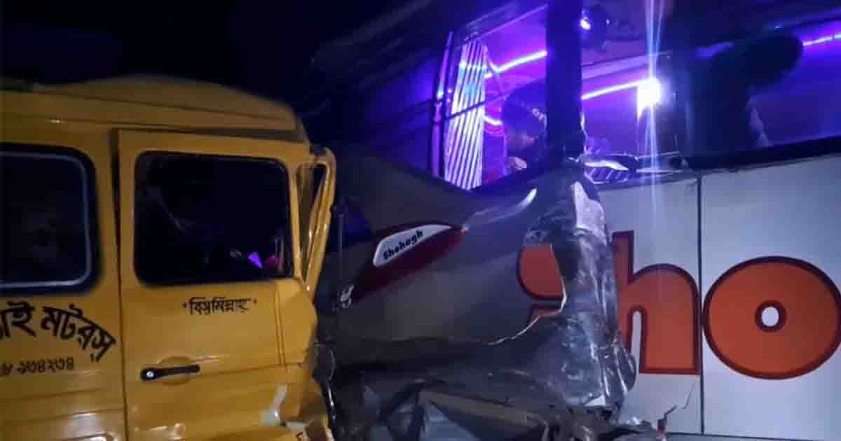 গোপালগঞ্জে যাত্রীবাহী বাস ও ট্রাকের মুখোমুখি সংঘর্ষে, আহত ১৫