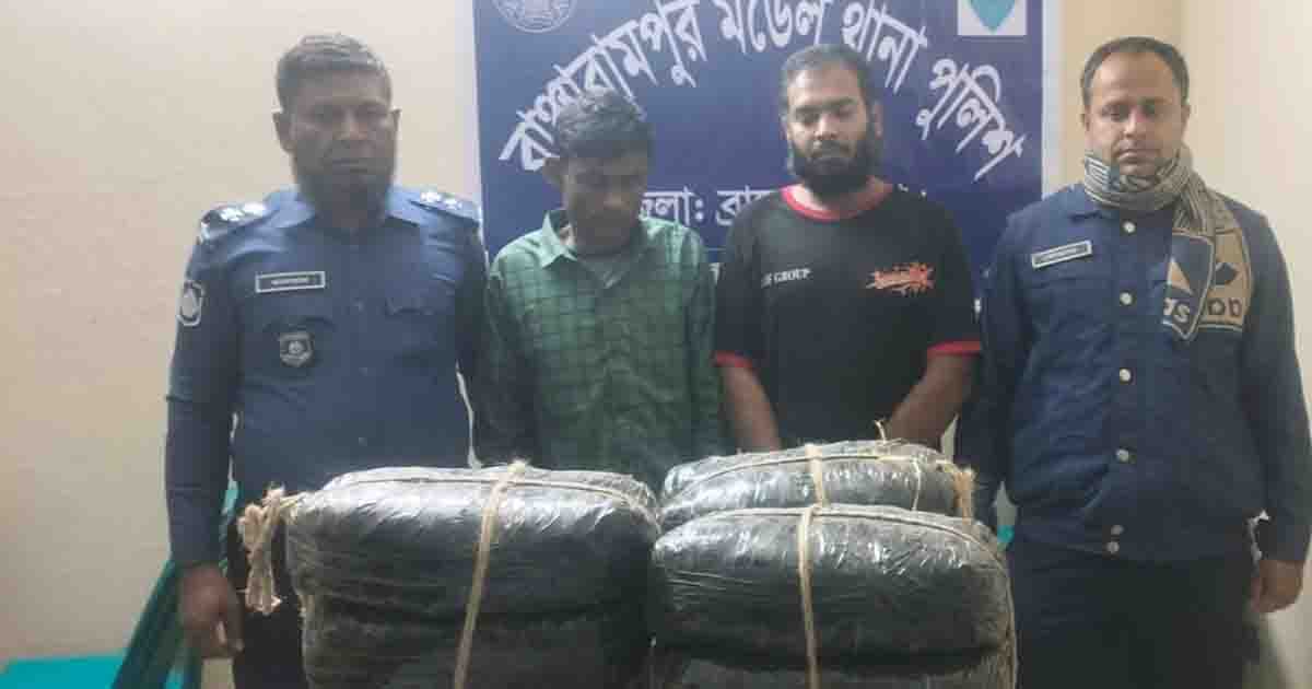 ব্রাহ্মণবাড়িয়ায় অ্যাম্বুলেন্সে তল্লাশি, গাঁজাসহ আটক ২