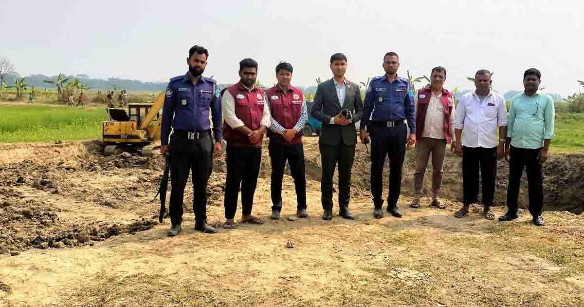ভাঙ্গায় কৃষি জমির মাটি কেটে ব্যানিজ্যিক উদ্দেশ্যে বিক্রি, জরিমানা দেড় লক্ষ টাকা