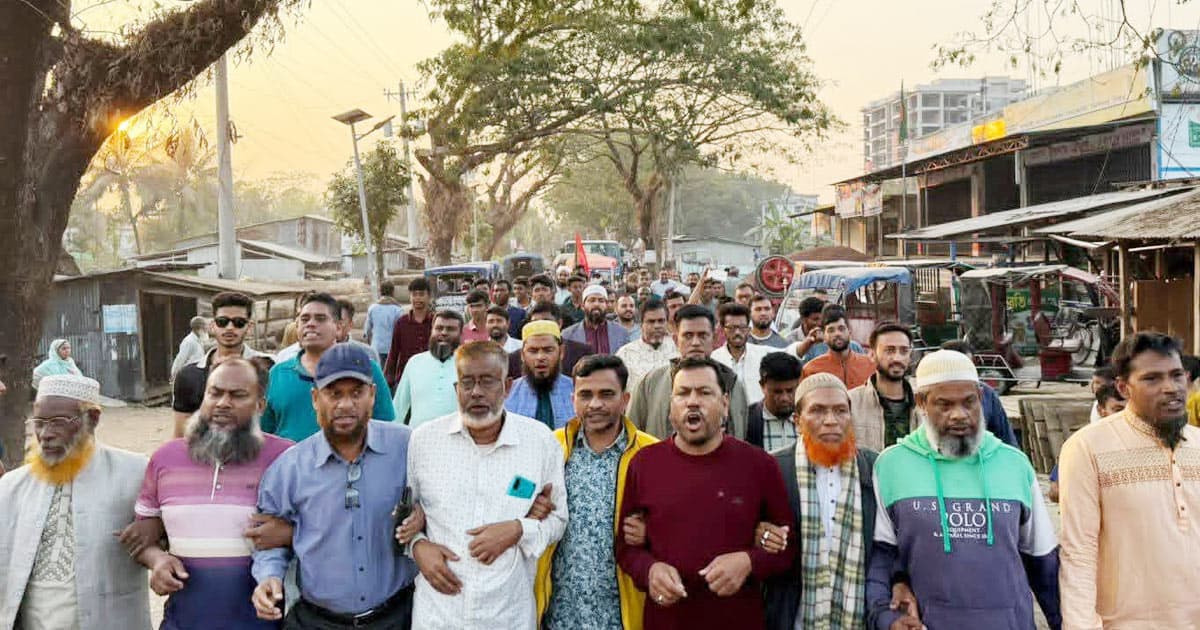 দুমকিতে বিএনপি সরকার গঠন করায় আনন্দ মিছিল
