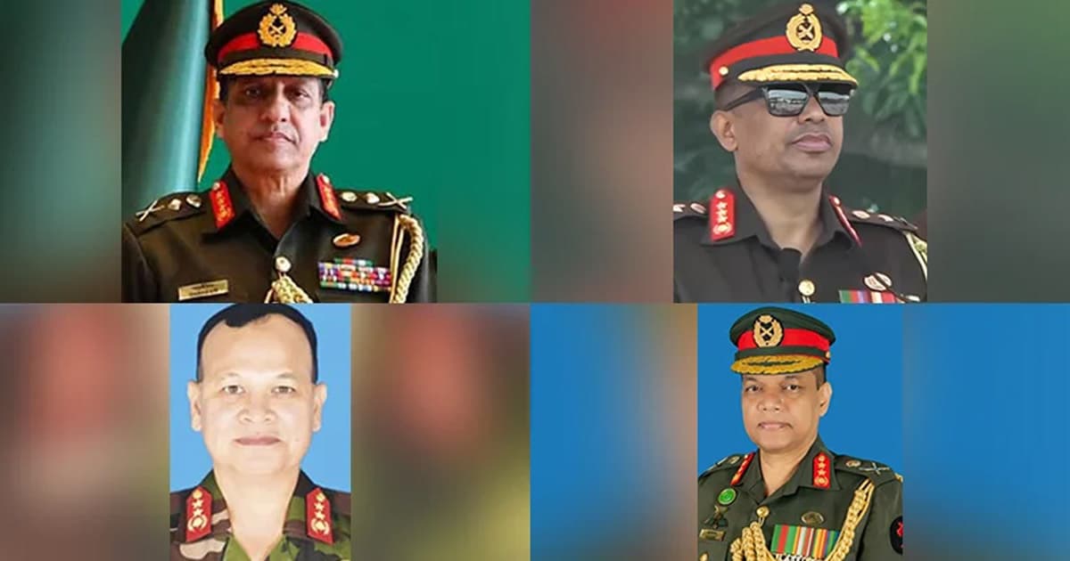 সেনাবাহিনীর আরও ৬ গুরুত্বপূর্ণ পদে রদবদল