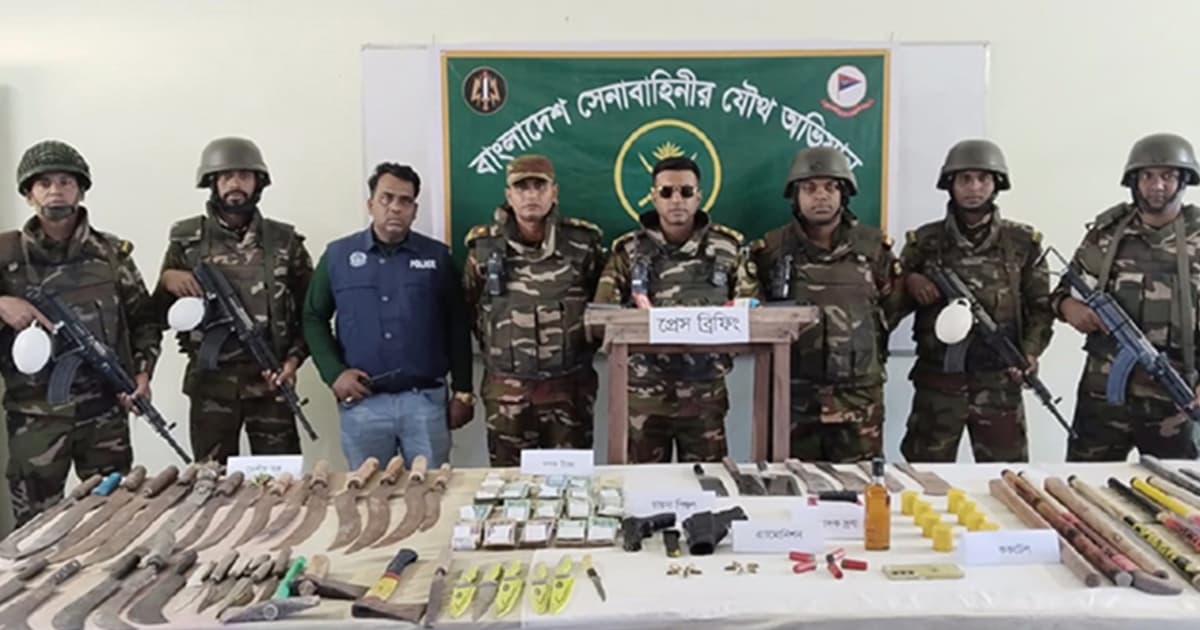 থানার লুট হওয়া অস্ত্র ছাত্রদল নেতার বাড়ি থেকে উদ্ধার, গ্রেপ্তার ৫