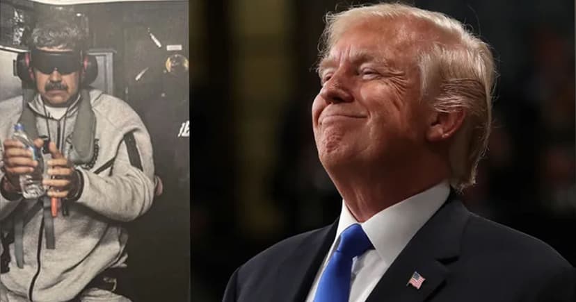 মাদুরোর হাত ও চোখ বাঁধা ছবি প্রকাশ ট্রাম্পের