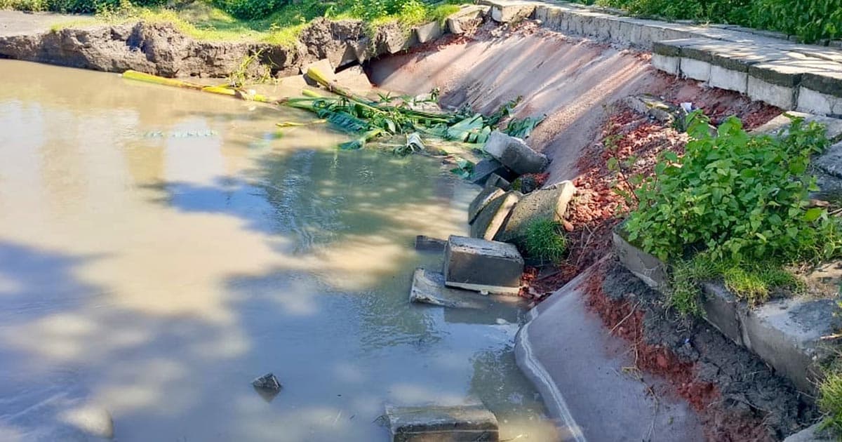 তিস্তার তীর রক্ষা বাঁধে ভয়াবহ ধস