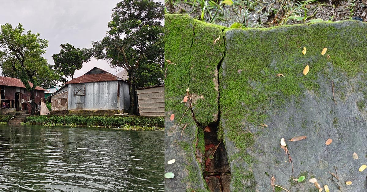 ঢেউ প্রতিরক্ষা দেয়ালে ফাটল-ধস ঝুঁকিতে ৪৫০ পরিবার