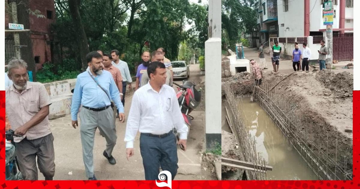 পাবনা-আতাইকুলা সড়কের কাজ পরিদর্শনে পৌর প্রশাসক