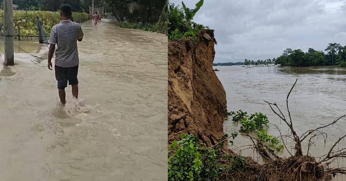 ভয়াবহ রূপে খোয়াই-কুশিয়ারা নদী