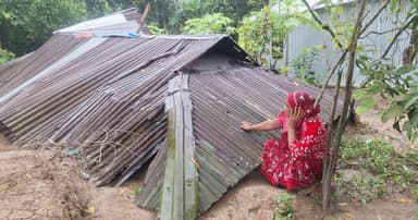 হবিগঞ্জে বন্যার পানি কমলেও বাড়ছে দুর্ভোগ