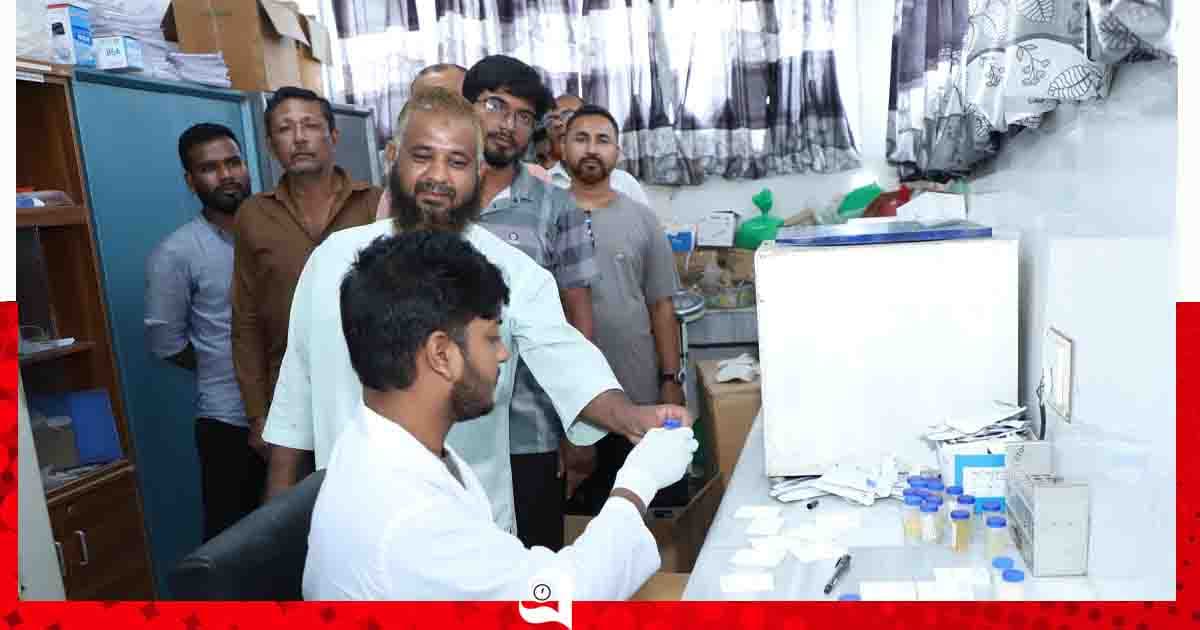 চুয়াডাঙ্গা পুলিশের ডোপ টেস্ট কার্যক্রম শুরু