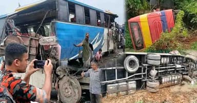 বাহুবলে দুই বাসের সংঘর্ষে চালকসহ নিহত ২