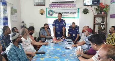 শ্যামনগরে সাংবাদিকদের সাথে নবাগত ওসির মতবিনিময়