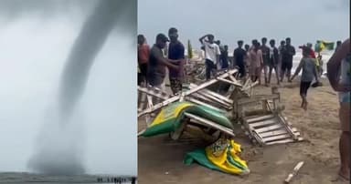 কক্সবাজার সৈকতে টর্নেডোর আঘাত