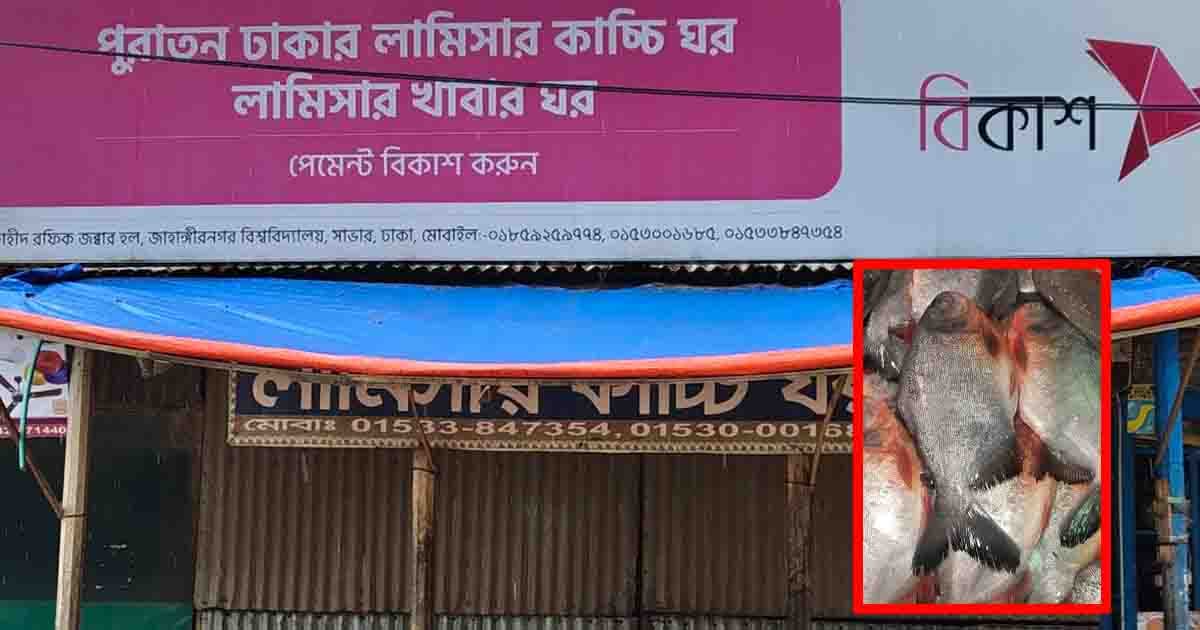 জাবিতে রূপচাঁদার নামে নিষিদ্ধ পিরানহা বিক্রি, জব্দ শেষে হোটেল বন্ধ