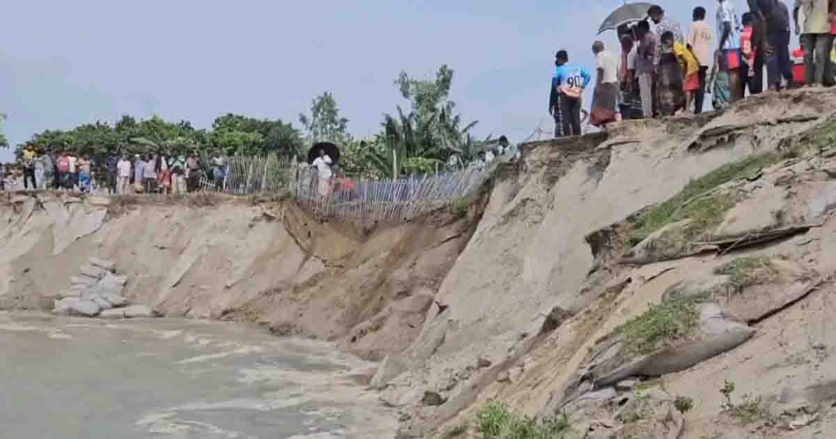 যমুনার ভাঙনে শহড়াবাড়ি স্পারের আরও ৬৫ মিটার বিলীন