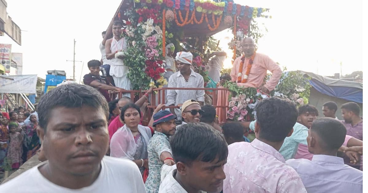 শ্যামনগরে মহাসমারোহে পালিত হলো রথযাত্রা