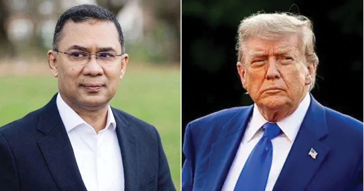 ট্রাম্পকে শুভেচ্ছা জানিয়ে প্রধানমন্ত্রী তারেক রহমানের চিঠি