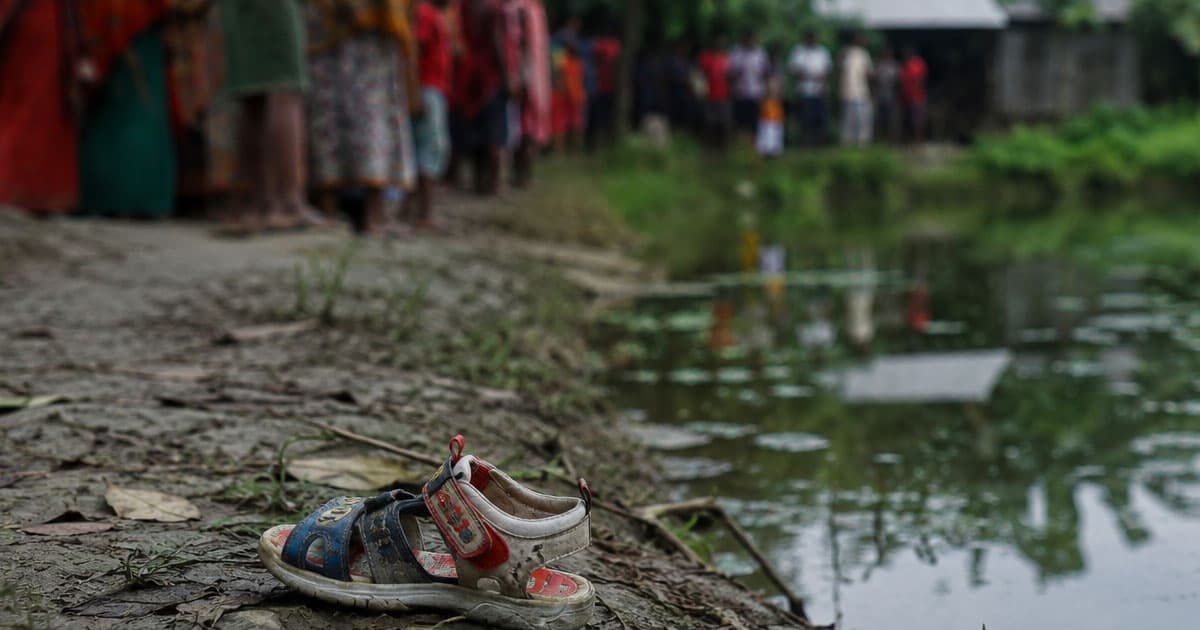 পুকুরে ডুবে গেল প্রাণ গেল শিশুর