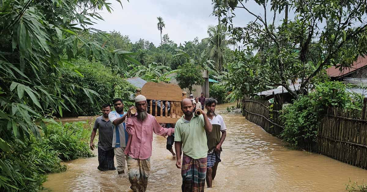 বন্যার পানিতে ডুবে ব্যবসায়ীর মৃত্যু