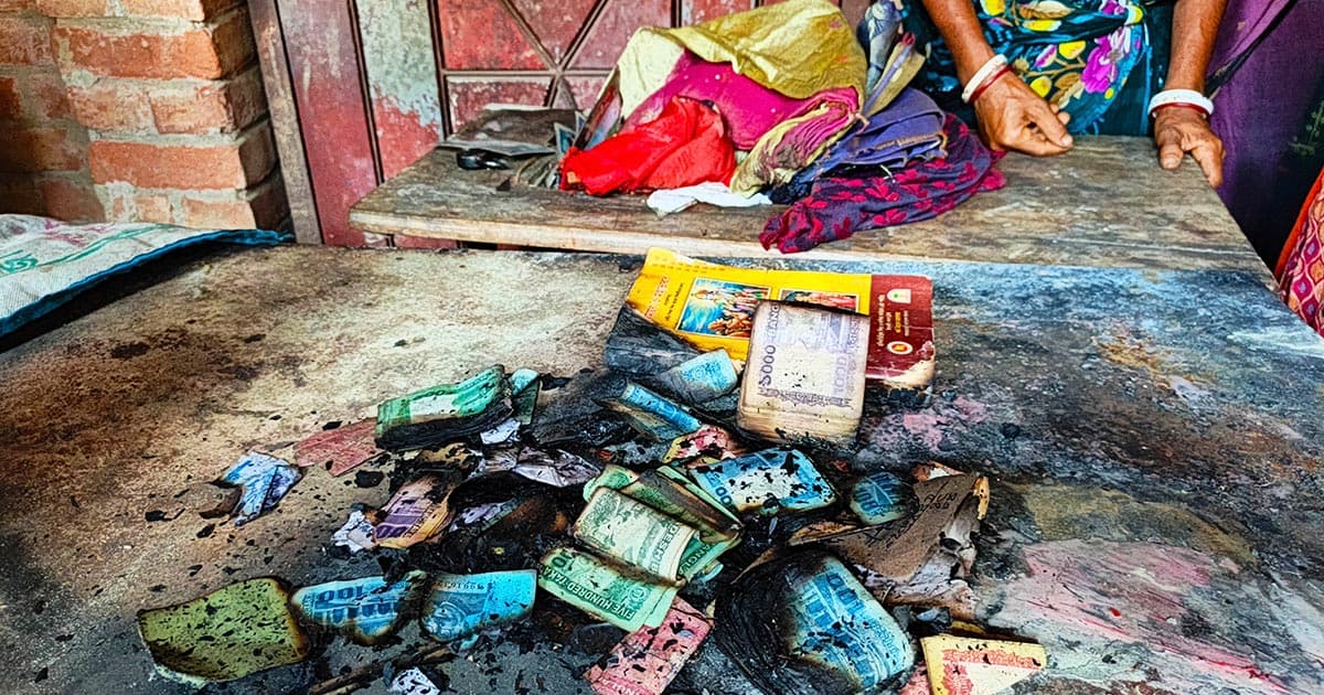আগুনে পুড়ে ছাই সুরু বালার সাজানো সংসার