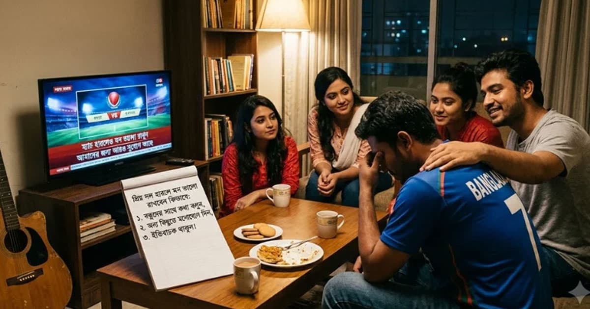 প্রিয় দলের হারে মন ভালো করবেন যেভাবে