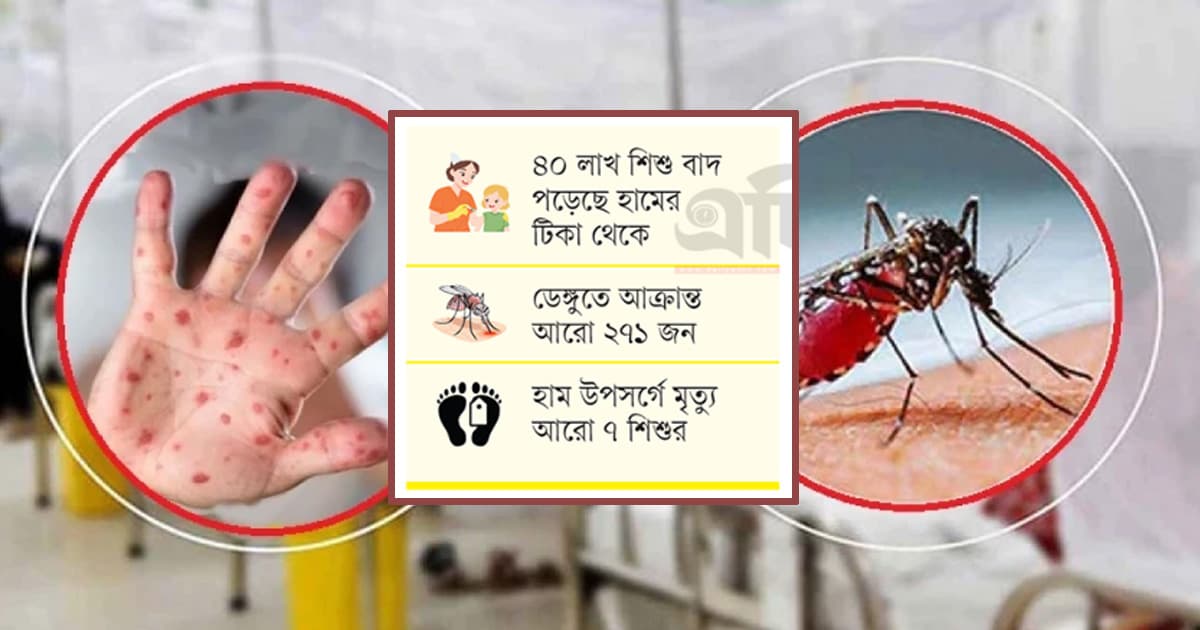 ডেঙ্গু-হামের উপসর্গ কাছাকাছি হওয়ায় বাড়ছে জটিলতা