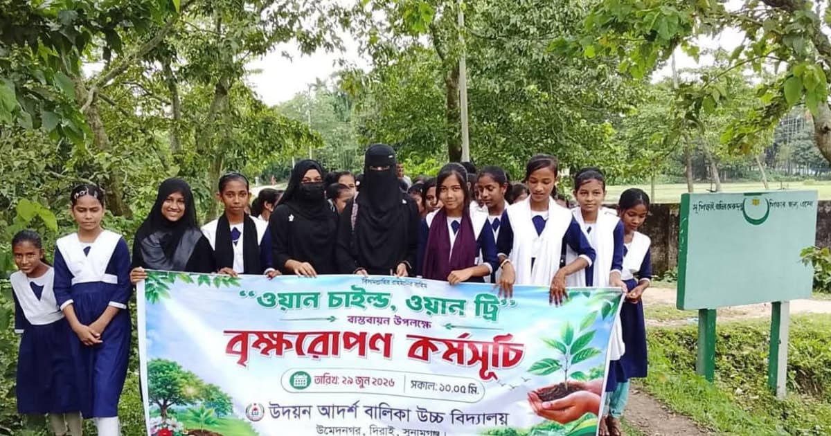 দিরাইয়ের বিভিন্ন বিদ্যালয়ে বৃক্ষরোপণ কর্মসূচি অনুষ্ঠিত