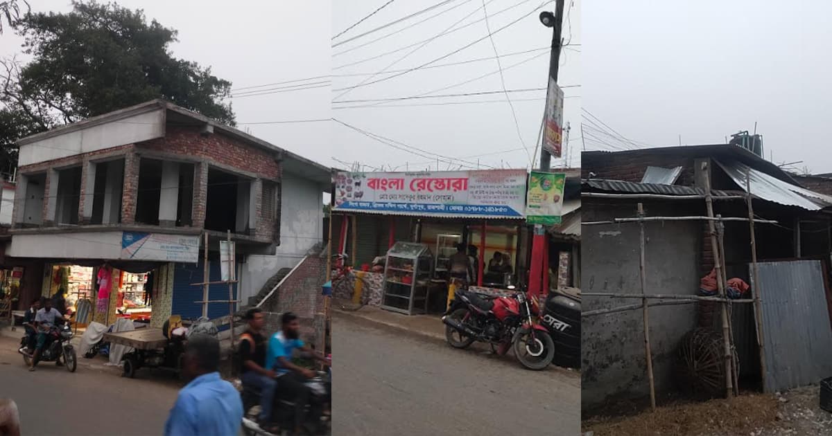 দুর্গাপুরে ব্রিজের দুই পাশে খাস জমি দখল