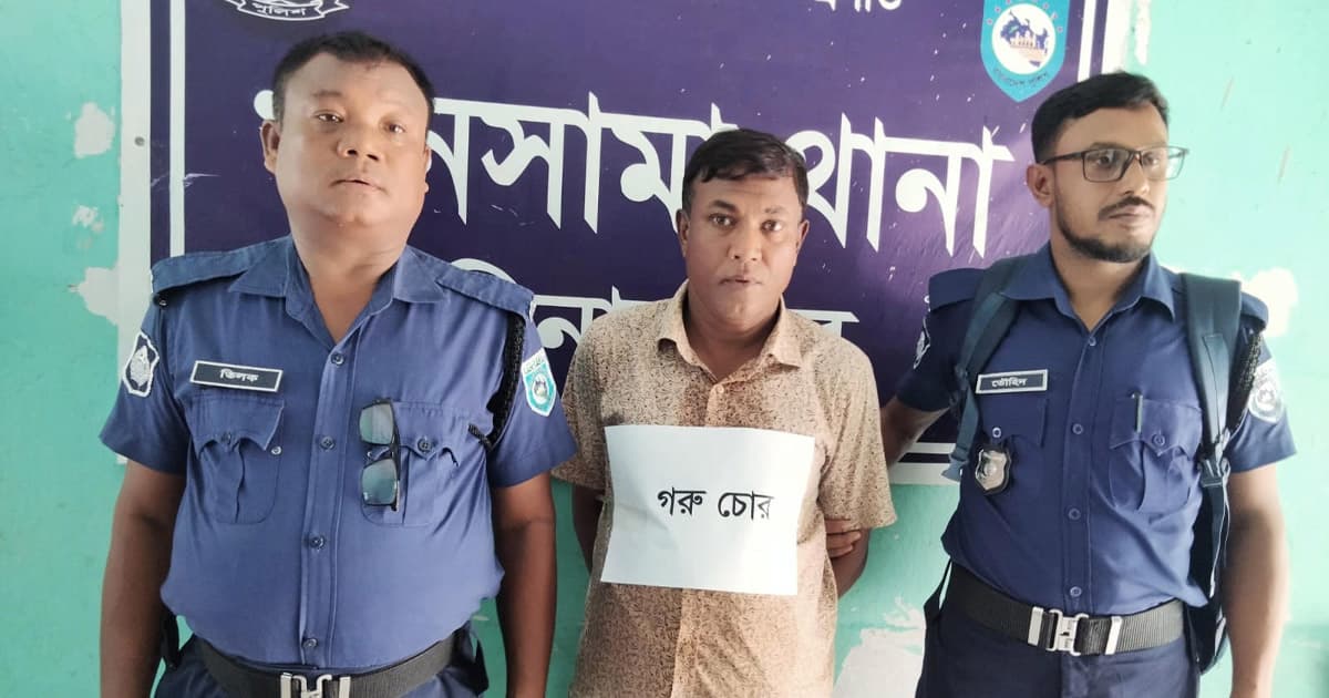 চুরির ৭ ঘণ্টার মধ্যে দুই গাভী উদ্ধার, গরুচোর আটক